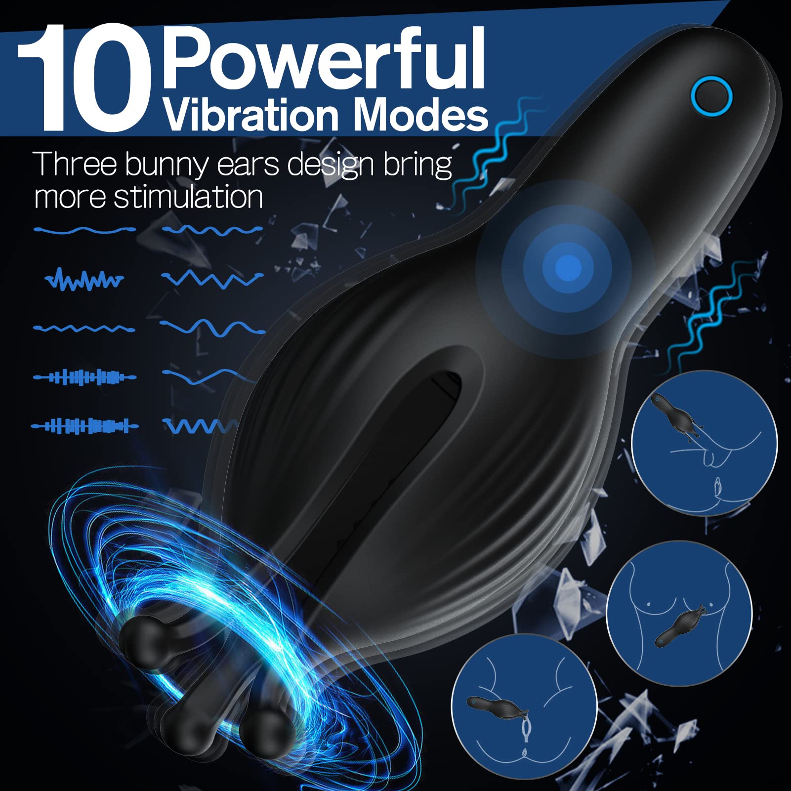 Playful Bunny Ears Personal Massager - Compact Vibration Tech