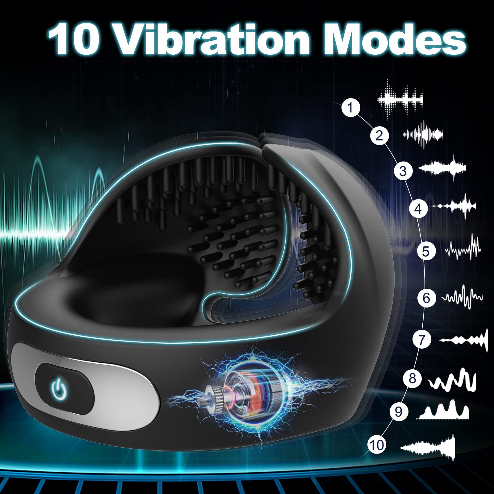 Discreet Wearable Intimate Ring - High-Intensity Vibration Tool