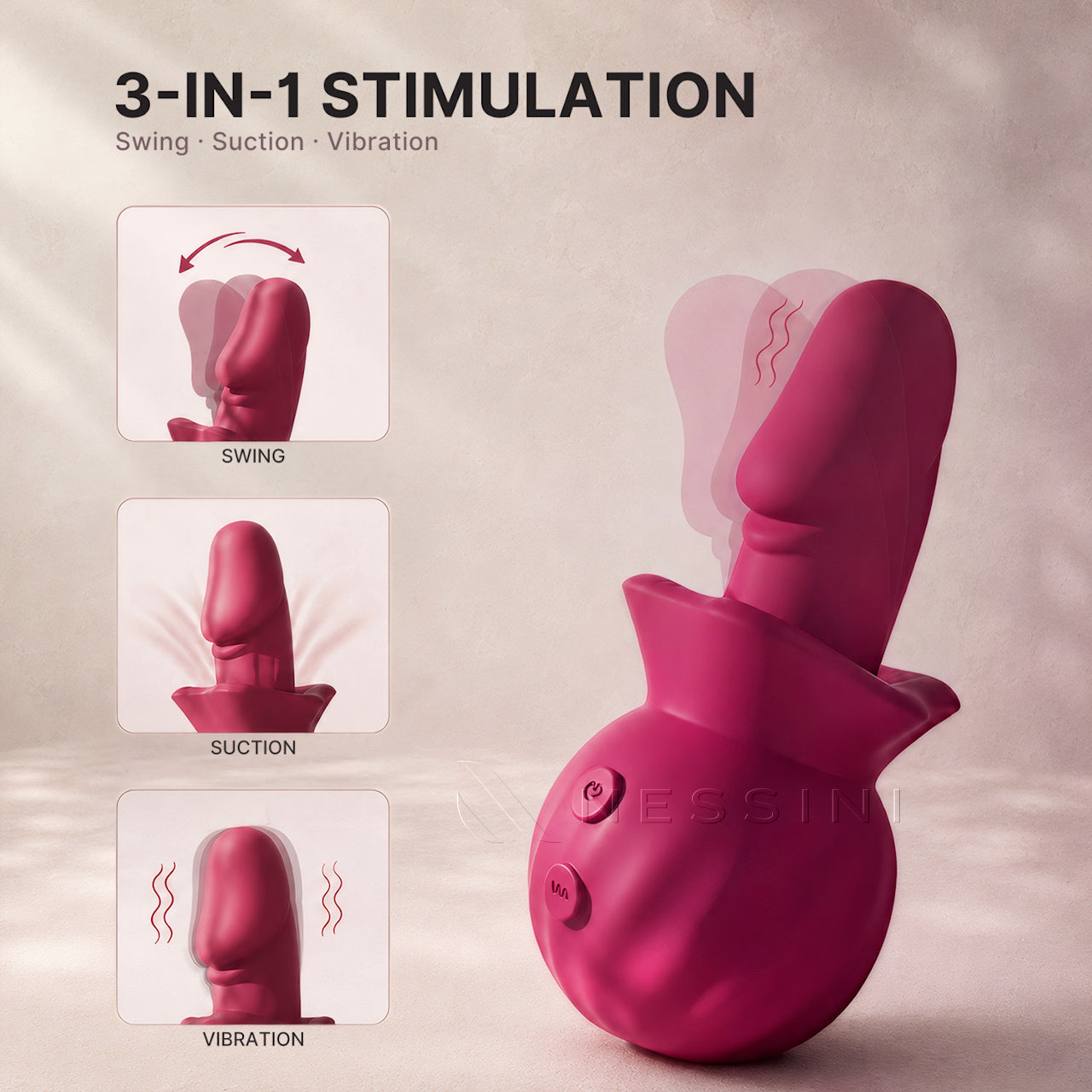 VelvetPulse Dual-Action Suction & Vibration Personal Massager
