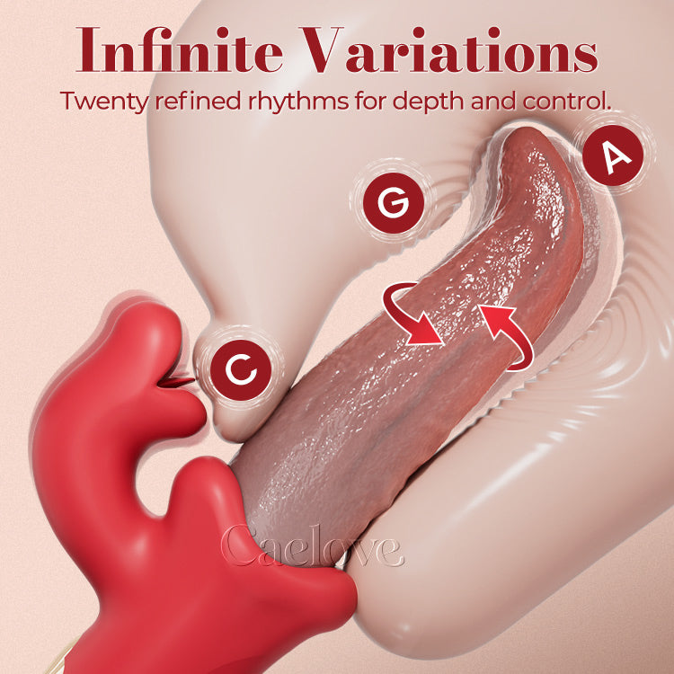 Tongue-Motion Personal Massager with Soft Silicone Form