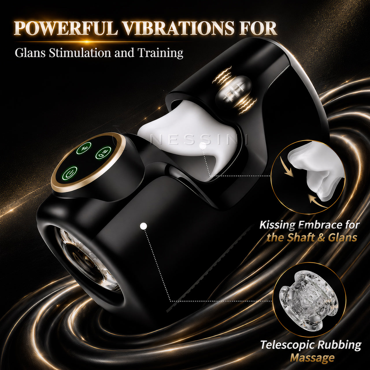 3-in-1 Automatic Men’s Massager with Motion, Vibration & Grip Modes