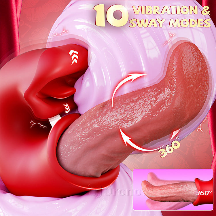 Ultimate 3-in-1 Rose Massager - Internal, External & Tongue Stimulation Tool
