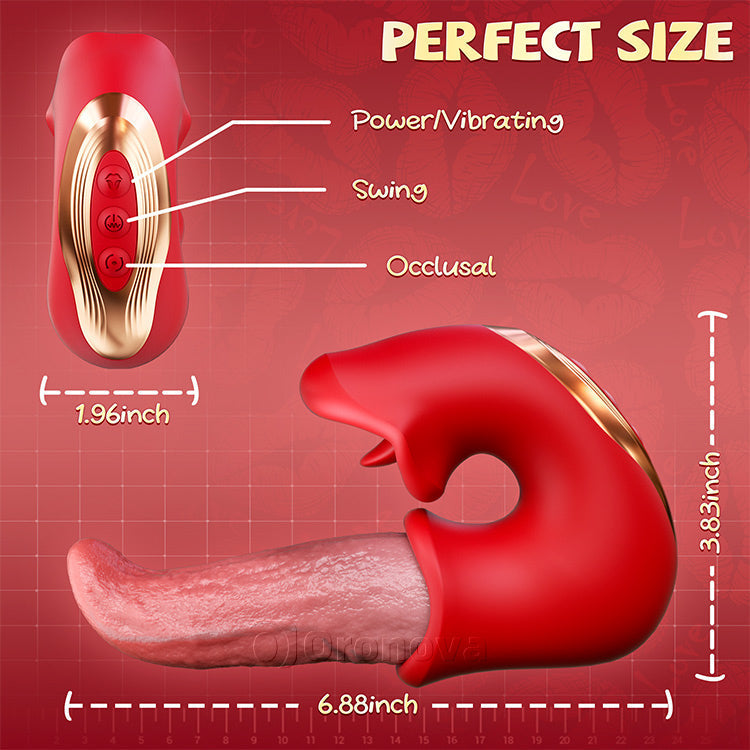 Ultimate 3-in-1 Rose Massager - Internal, External & Tongue Stimulation Tool