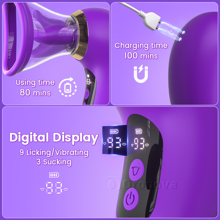 Premium 5-in-1 Suction Massager - Advanced LCD Display Technology