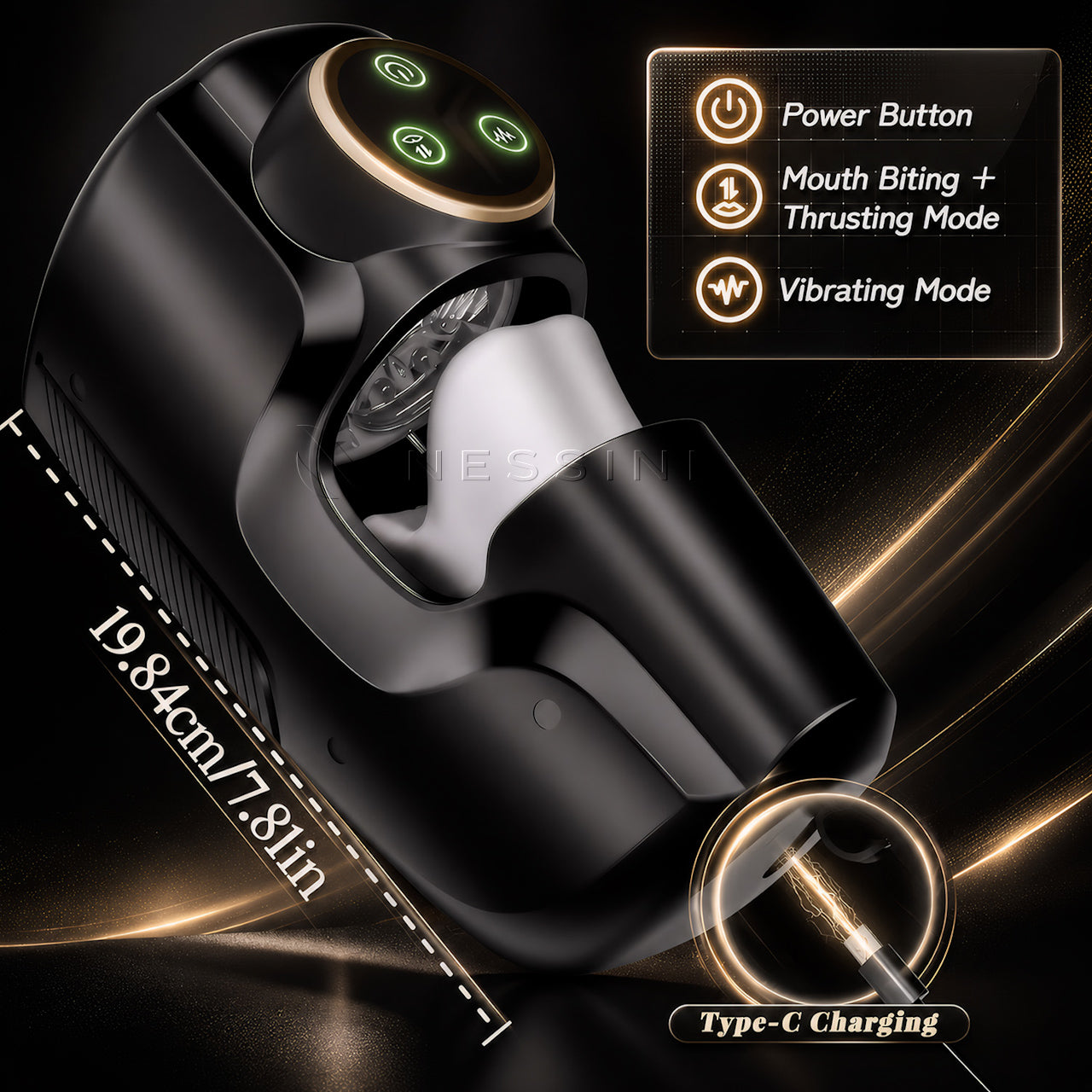 3-in-1 Automatic Men’s Massager with Motion, Vibration & Grip Modes